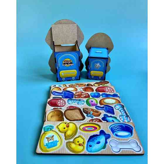 Настільна розвиваюча гра "Нагодуй песиків" Ubumblebees (ПСФ113) PSF113 пазл-сортер Вінниця