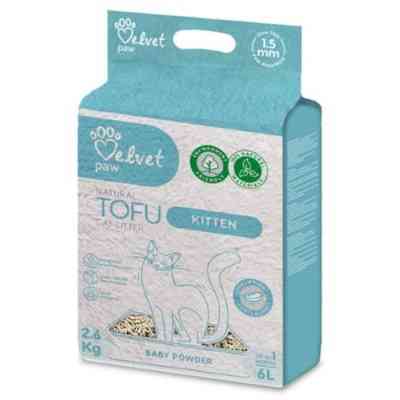 Наповнювач для туалету Velvet Paw TOFU для кошенят з есенцією дитячої присипки (1.5 мм) 2.6 кг (TOF70059) Вінниця
