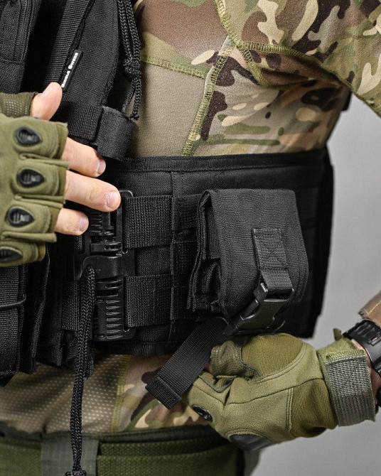 Плитоноска 4 сброса black Single Sword  ВТ1096 Одесса - изображение 6