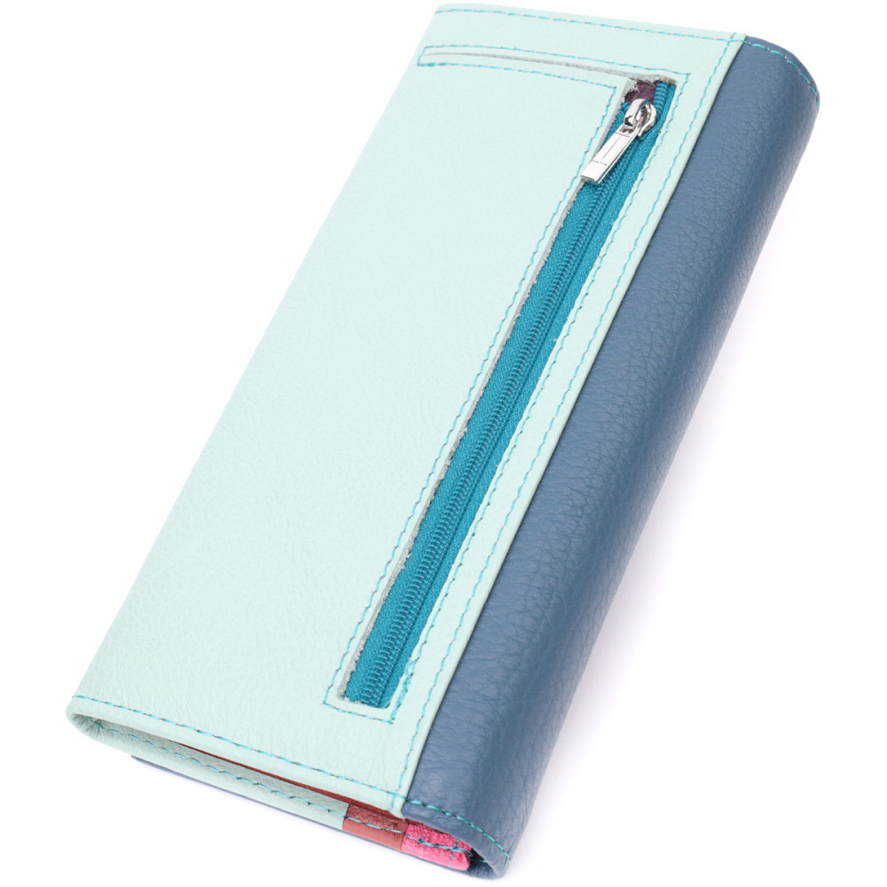 Цікавий жіночий гаманець з натуральної шкіри ST Leather 22525 Різнокольоровий Київ - фото 2