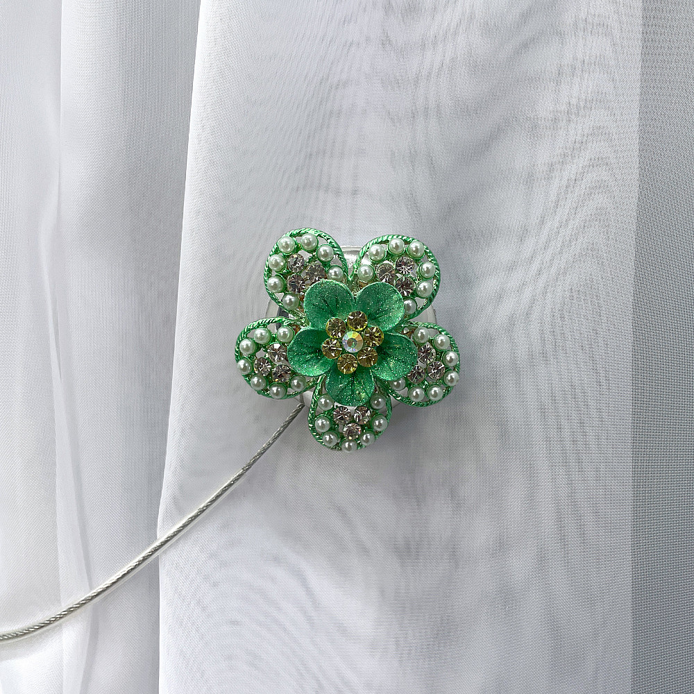 Магніти для штор та гардин "Flowers" набір 2 шт М'ятний (81-190) Київ - фото 2