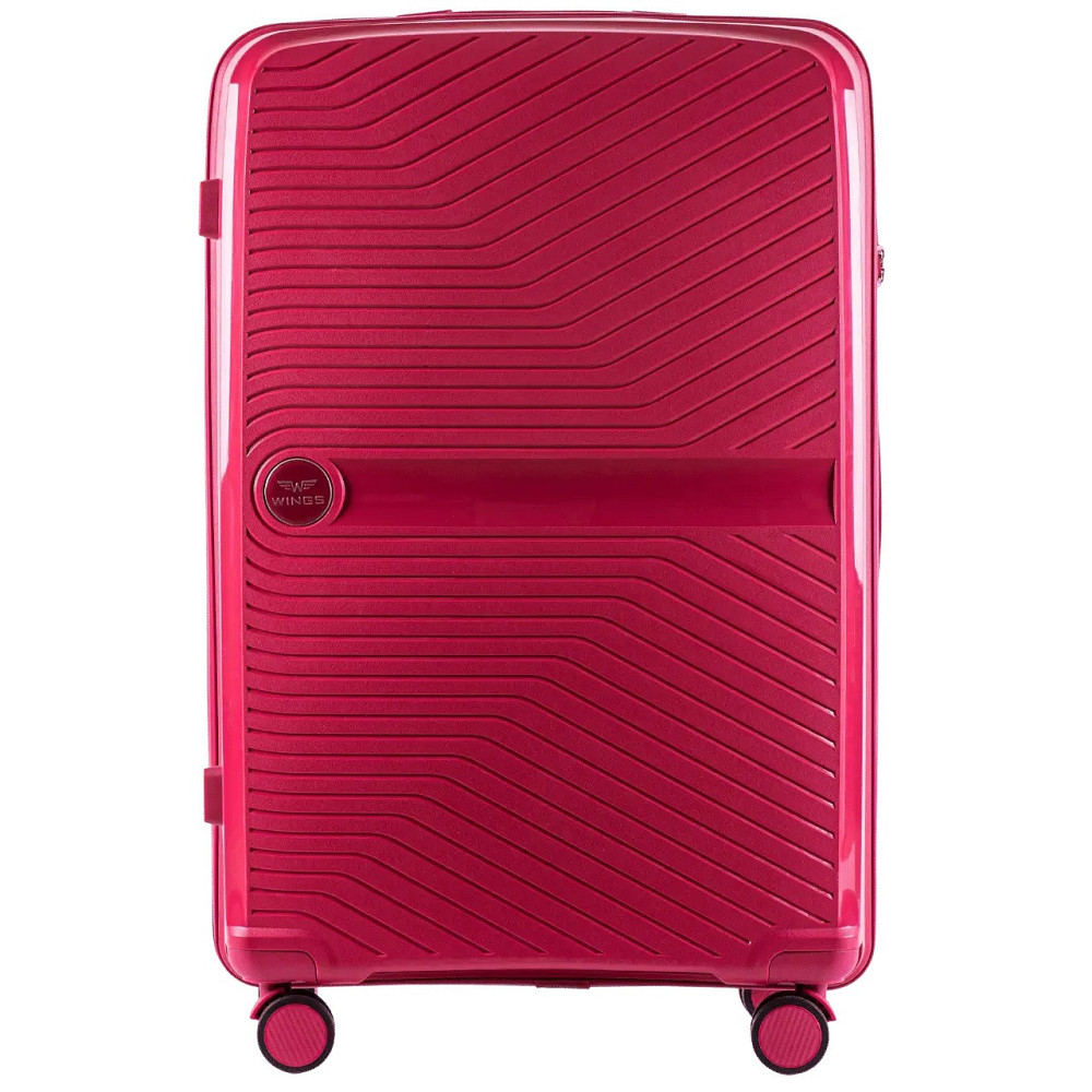 Чемодан полипропиленовый WINGS 181-04 большой 75 см красный Киев - изображение 2