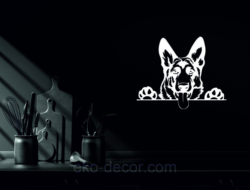 Декоративне настінне Панно «Вівчарка», Декор на стіну 50*40 см, Білий Київ - фото 4