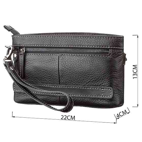 Чоловічий клатч SHVIGEL 11087 шкіряний Чорний Київ