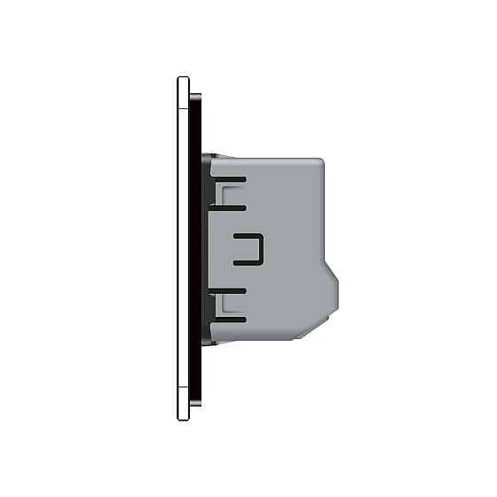 LIVOLO Розумний сенсорний прохідний/перехресний ZigBee вимикач 1 сенсор Livolo чорний скло (VL- Коломыя