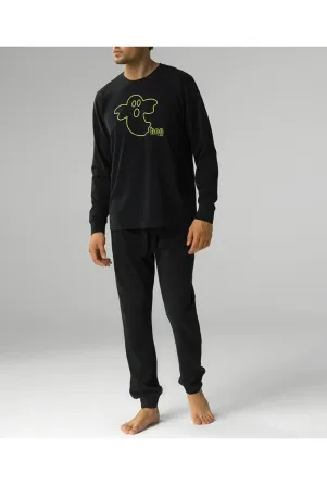 Чоловіча піжама (довгі штани, довгий рукав) 100% Бавовна Atlantic NMP-378 L Київ