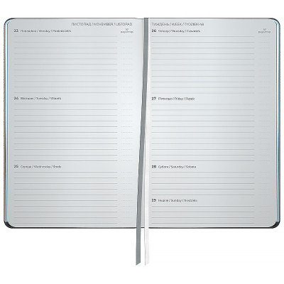 Еженедельник Axent датированный 2026 Partner City Soft 125х195, серый (8521-26-06-A) Винница - изображение 5