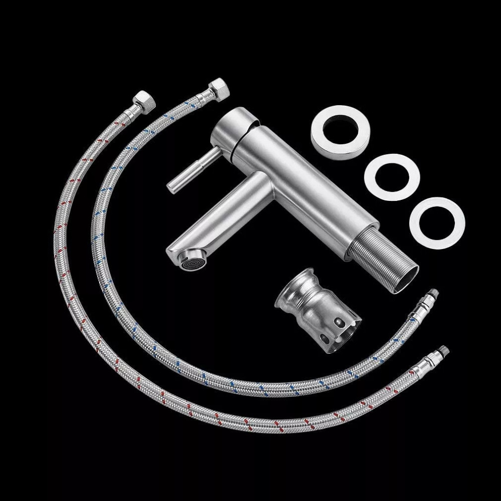 Змішувач для раковини Lidz (NKS) 12 32 001F, нікель (LIDZNKS1232001F) Київ - фото 6