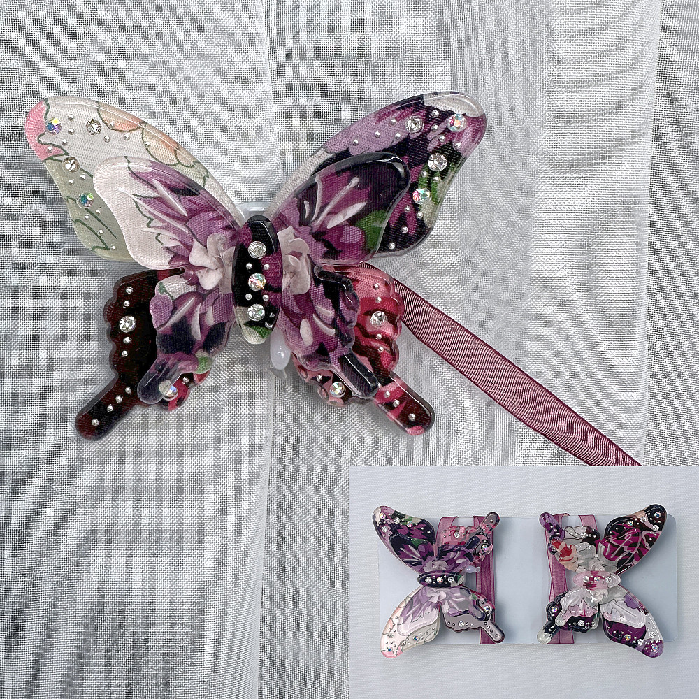 Магніти для штор і гардин Метелик Люсі набір 2 шт фіолетовий 81-275 Київ - фото 1