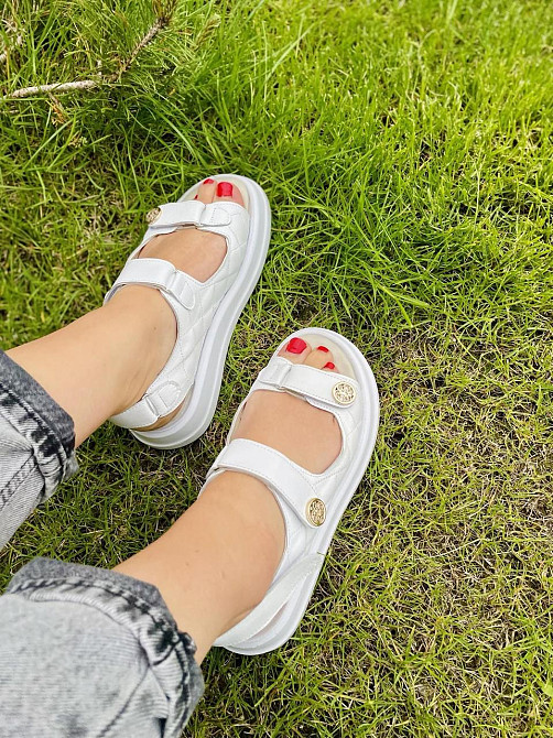 No brend Босоніжки жіночі 424/1 білі (літо, шкіра натуральна) (5044) Коломыя - изображение 3