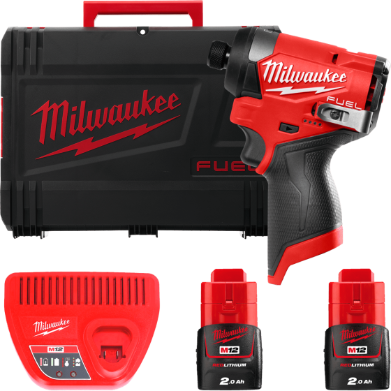 Шуруповерт ударный аккумуляторный бесщеточный 1/4'' HEX MILWAUKEE, M12 FID2-202Х, 170Нм (зарядное устройство С12 С, 2 аккумулятора М Одесса