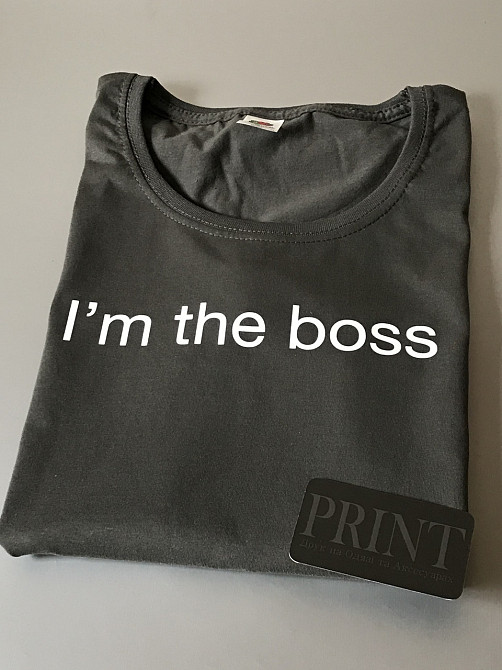Женская футболка 100% хлопок - I`m the boss Черновцы - изображение 2