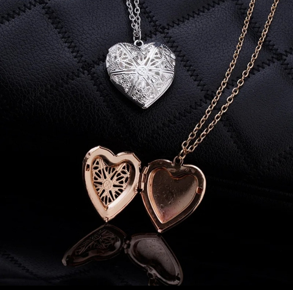 Підвіс "Серце" для фото з ланцюжком сріблястий Сміла - фото 1