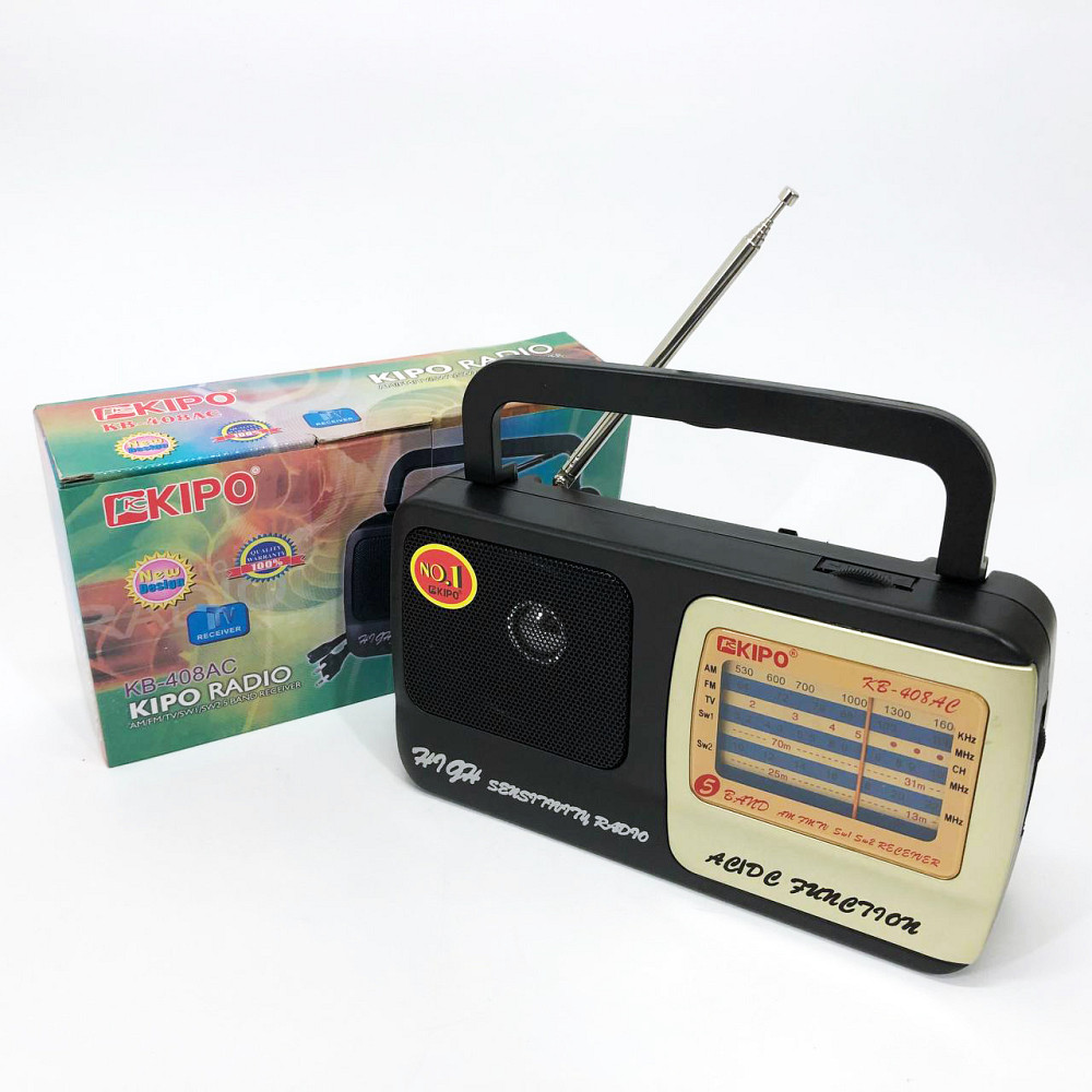 Радиоприемник фм ретро на батарейках KIPO, Портативное радио, Радиоприемник ретро AM FM NJ-35 Львов - изображение 4