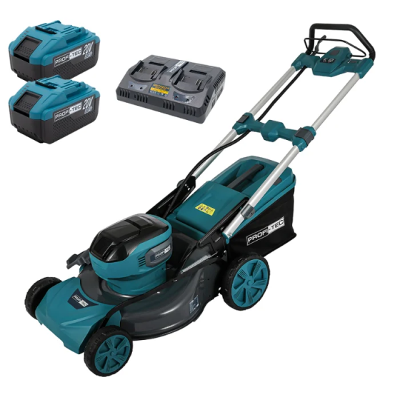 Мощная газонокосилка аккумуляторная PROFI-TEC EasyMow 51 Pro : с АКБ 2шт-20V 8.0Ah, самоходная (007587) Киев