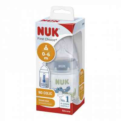 Бутылочка для кормления Nuk First Choice Plus Крокодилы 150 мл Синяя (3952401) Винница