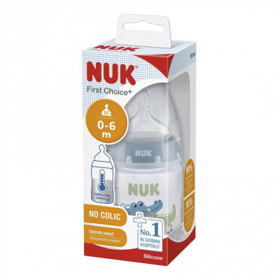 Бутылочка для кормления Nuk First Choice Plus Крокодилы 150 мл Синяя (3952401) Винница - изображение 2