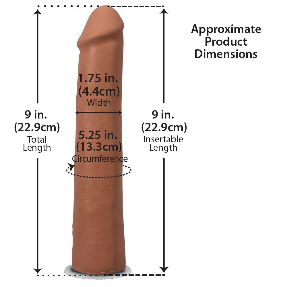 Фалоімітатор Doc Johnson The Realistic Cock ULTRASKYN - 9 Inch Caramel Sex Aura Київ - фото 5
