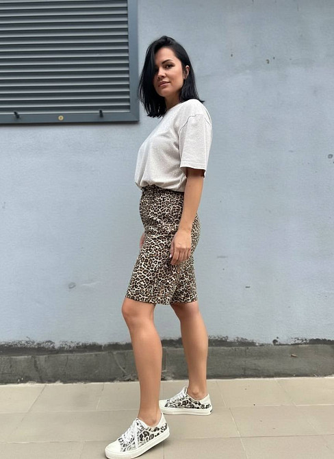 Шорты женские джинсовые X Denim 2082 Mom бермуды леопардовые коричневые, коричневый, 36 Киев - изображение 15