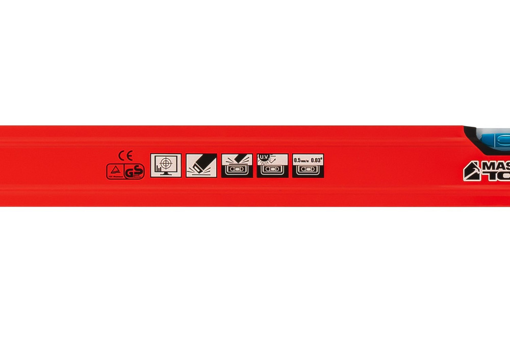 MASTERTOOL Рівень будівельний MASTERTOOL ПРОФІ 100 см 2 капсули 0,5 мм/м 0,03° фрезерована пове Коломия - фото 7