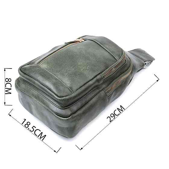 Стильная слинг сумка для женщин из экокожи Vintage 22745 Зеленый Киев