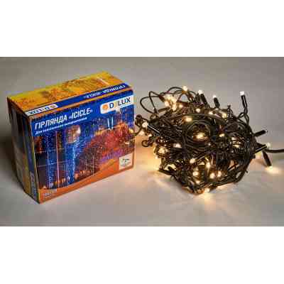 Гірлянда Delux ICICLE flash 108LED 2 х 1 м теплий білий / чорний IP44 EN (90012947) Вінниця