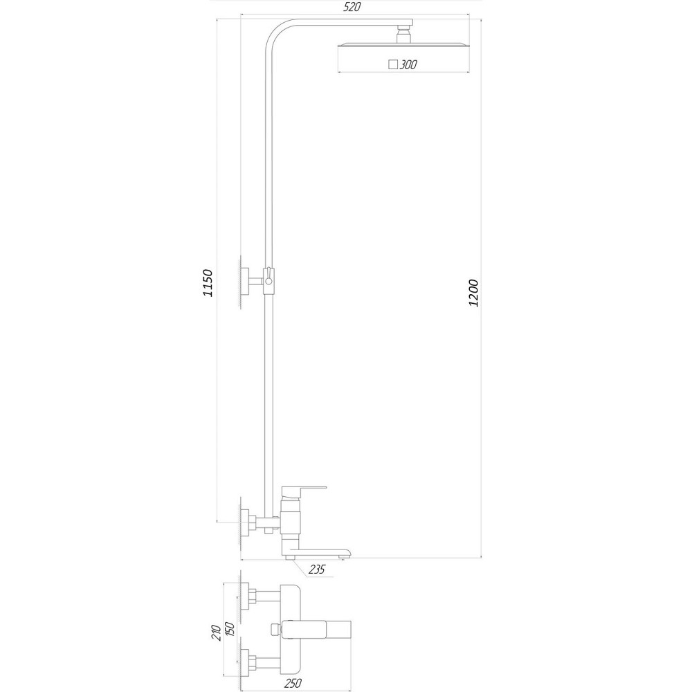 Душевая система Globus Lux MILANO GLM-0007 Киев - изображение 5
