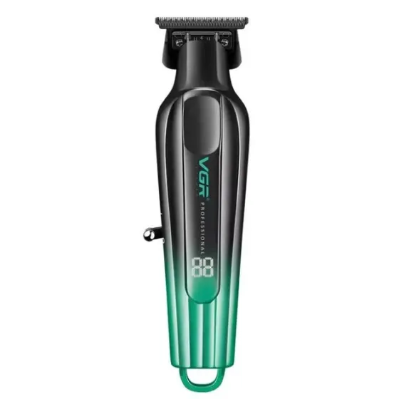 Машинка для стрижки VGR V-935 Black/Green: 7 Вт, 7000 об/хв, 2000 мА·год, 180 хв, LED, 5 насадок, чорно-зелена Одеса