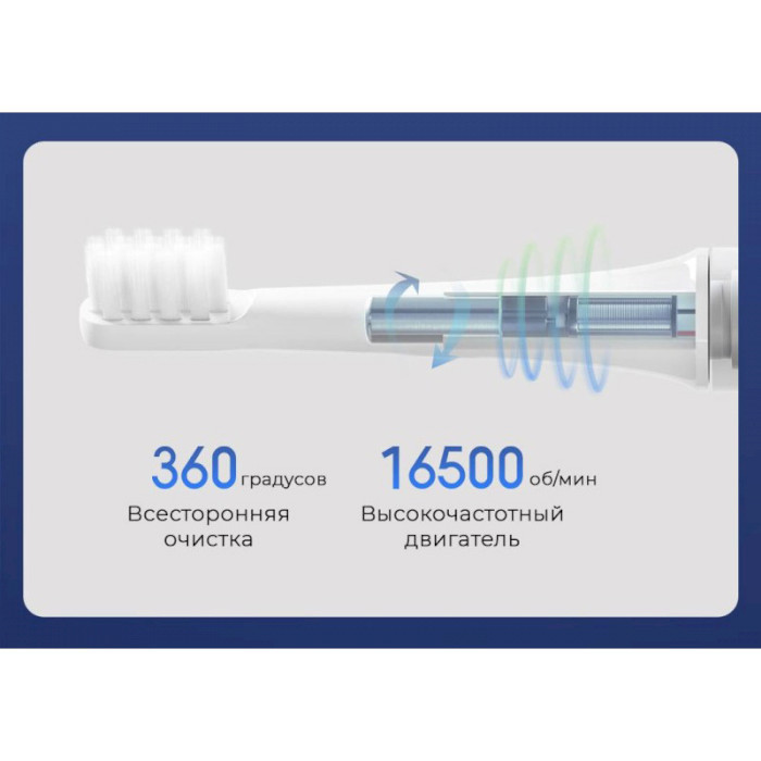 Звукова електрична зубна щітка Xiaomi MiJia Sonic Electric Toothbrush T100 Blue (Синя) Чернівці - фото 2