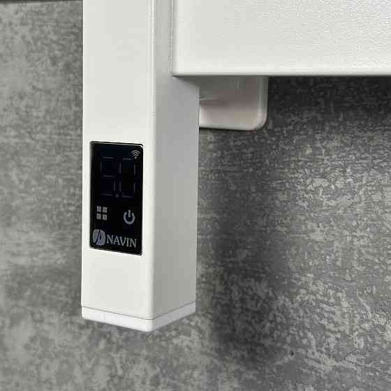 Електрична сушарка для рушників NAVIN Largo 1100х500 Sensor з Wi-Fi, широкий правосторонній, білий оксамит Київ