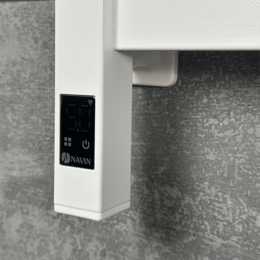 Електрична сушарка для рушників NAVIN Largo 1100х500 Sensor з Wi-Fi, широкий правосторонній, білий оксамит Київ - фото 5