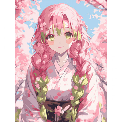 Картина по номерам Santi Demon Slayer Mitsuri Kanroji 30*40 см (955042) Винница - изображение 1