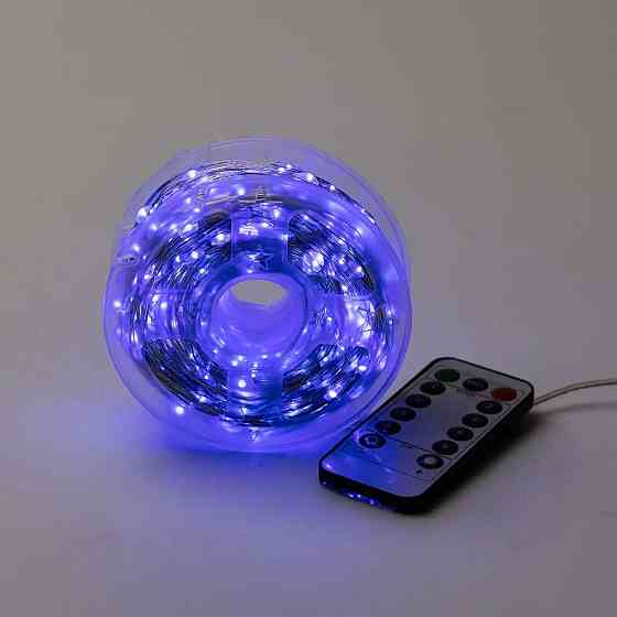 Гірлянда "Роса" на пульті, 100 м, 1000 LED, білий провід Київ