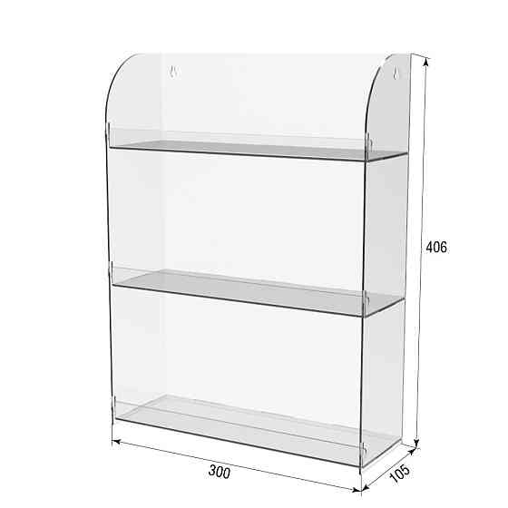 Підставка-вітрина EKOSTAR 3-х ярусна 300х100х406 на саморізи Київ
