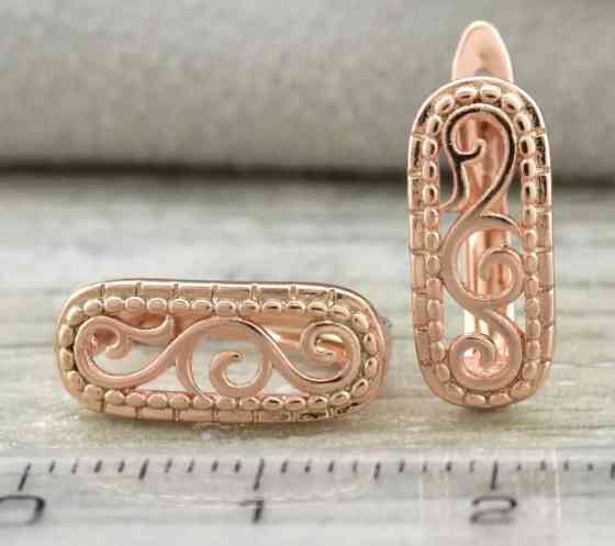 Серьги Xuping 23753, размер 15*6мм, позолота РО Киев