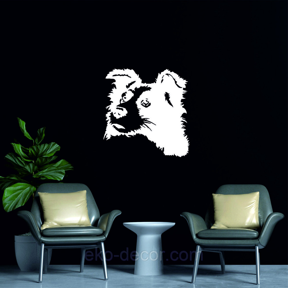 Декоративне настінне Панно «Бордер-Колі», Декор на стіну 70*68 см, Білий Київ - фото 5