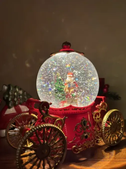 Снежный шар "Карета" с автоподдувом, LED и музыкой (SH2501) Коломия - фото 2