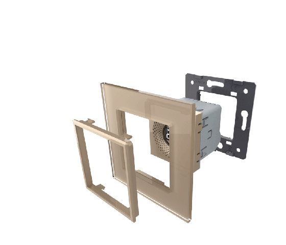 Термометр-гігрометр LIVOLO, 230В, чорний Коломыя