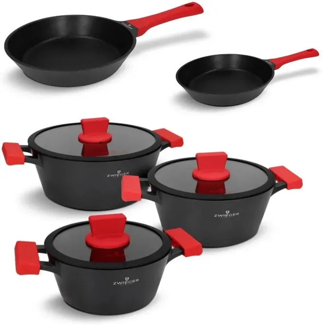 Zwieger Zestaw Комплект Garnków 6 El. + Сковорідка 24Cm 28Cm Obsidian Киев - изображение 1