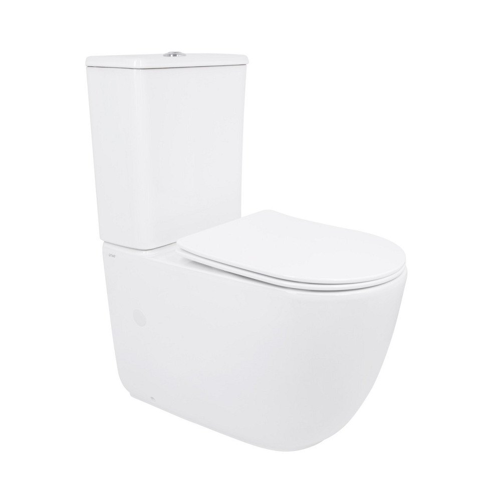 Унітаз підлоговий Qtap Leo Ultra Quiet 620×355×790 мм із сидінням Soft-close, White QTLEO27W49261 Київ - фото 1