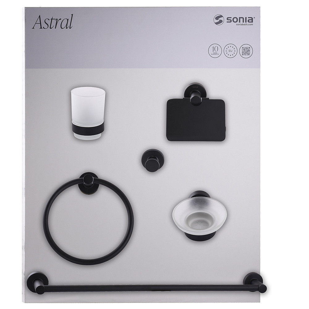 Набір аксесуарів для ванної  SONIA ASTRAL KIT BLACK ( 6 предметів) 185214 Тернопіль - фото 16