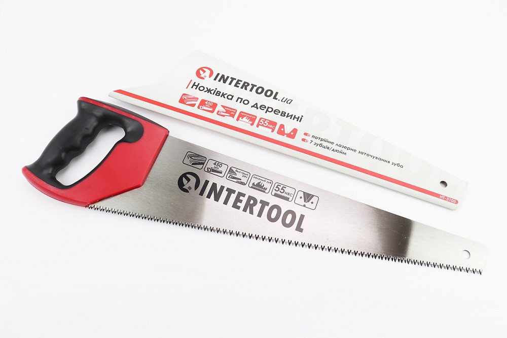 Ножівка по дереву 450мм, 7TPI, загартований зуб, 3D заточування HT-3105 Київ - фото 1