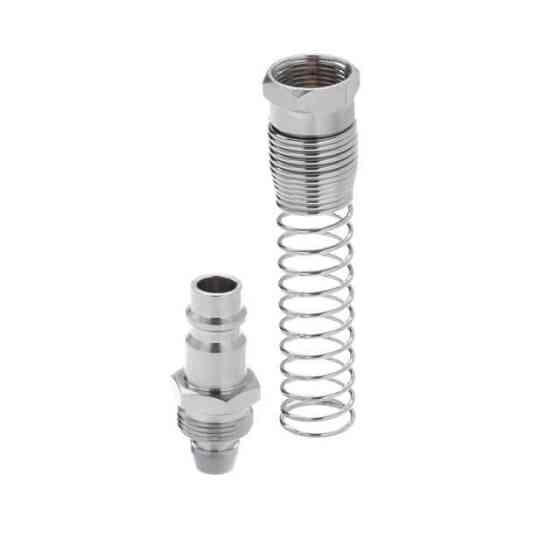 Перехідник з пружиною зі спірального або прямого шланга 8×12 мм на відповідну частину швидкороз'ємного з'єднання INTERTOOL PT-1837 Київ