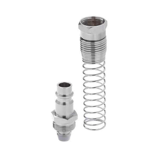 Переходник с пружиной из спирального или прямого шланга 8×12 мм на соответствующую часть быстроразъемного соединения INTERTOOL PT-1837 Киев - изображение 4