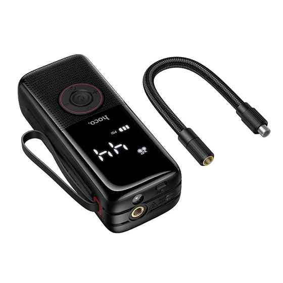 Автомобільний насос HOCO ZP18 Enlighten portable smart air pump Black Одеса