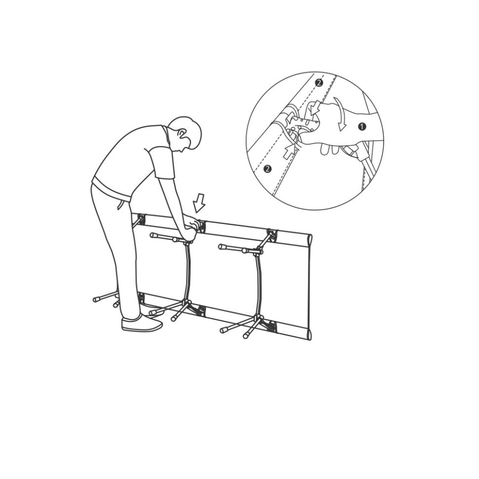 Ліжко складане ультралегке Naturehike NH19JJ006 алюміній (Зелений) Вінниця - фото 10