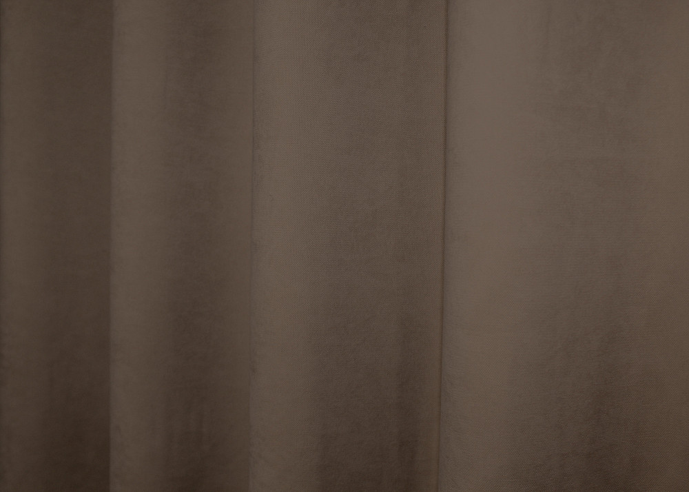 Комплект штор на люверсах VR-Textil Мікровелюр Petek YL № 1802ш Коричневий 150х270 см 2 шт (37-0268) Київ - фото 8