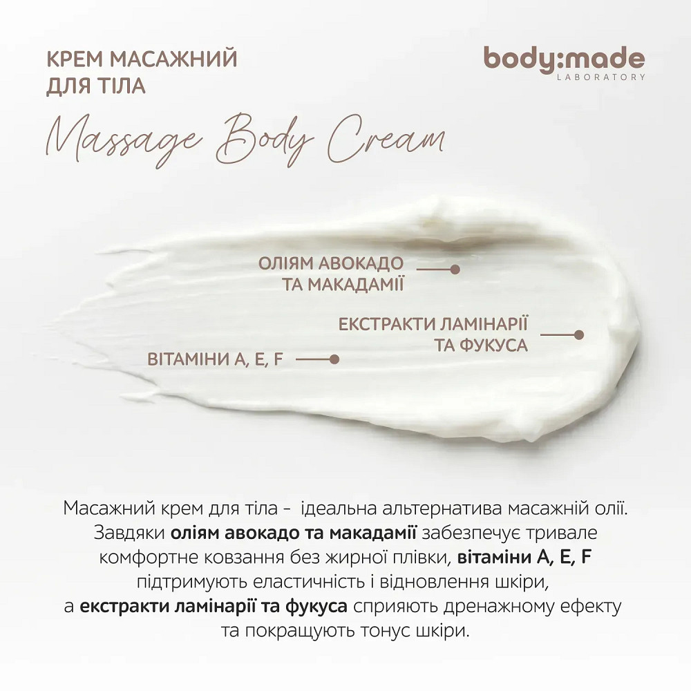 Крем массажный для тела BodyMade 200 мл Киев - изображение 5