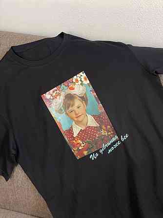 Оверсайз футболка з індивідуальним фото та написом «Ця дівчинка може все» Чернівці