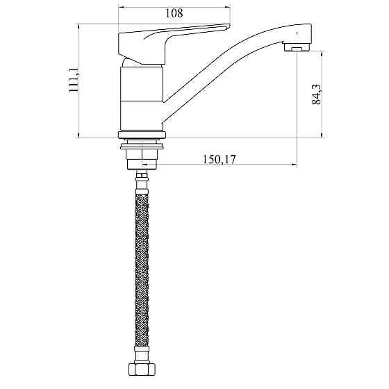 Змішувач для умивальника DOMINO VITO DVO-203M Київ